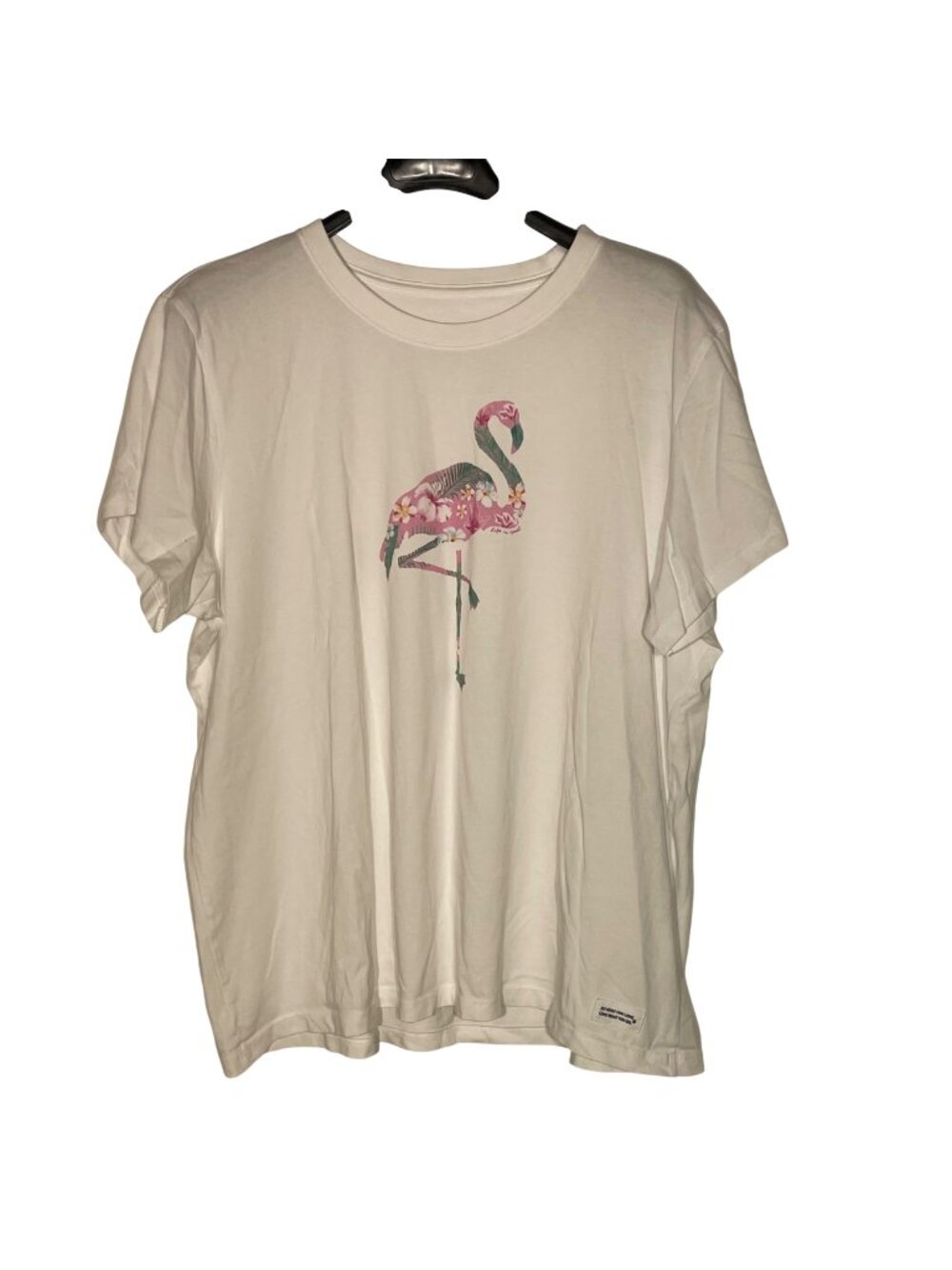 Life Is Good Flamingo Crusher Tee Sz XXL Cotton Tropical Resort